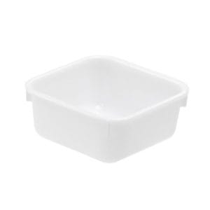 Cuvette carrée blanche en Polyéthilène 1 litre Marca Gilac.