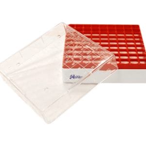 CAJA CONGELACIÓN DE PC P/CRIOTUBOS 81x1.8 ML, ROJA Marca Endo Plasticware.