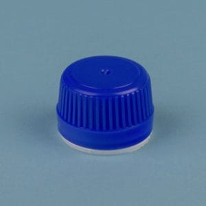 TAPON ROSCA AZUL C/PRECINTO P/FRASCO DIN 28 Marca Endo Plasticware.