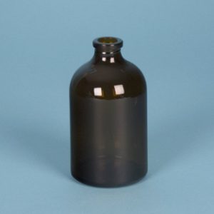 VIAL INYECCION AMBAR, 100 ML Marca Endo Glassware.
