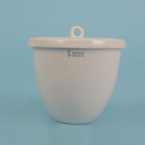 CRISOL FORMA MEDIA CON TAPA 300 ml, 90X78 MM Marca Nahita.