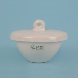 CRISOL FORMA BAJA CON TAPA 15 ml, 43X23 MM Marca Nahita.