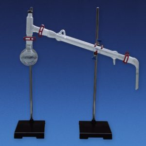 EQUIPO DESTILACION SIMPLE EN MALETIN, 250 ML Marca Endo Glassware.