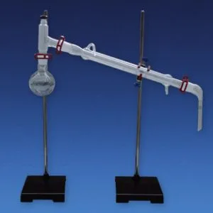 EQUIPO DESTILACION SIMPLE EN MALETIN, 250 ML Marca Endo Glassware.