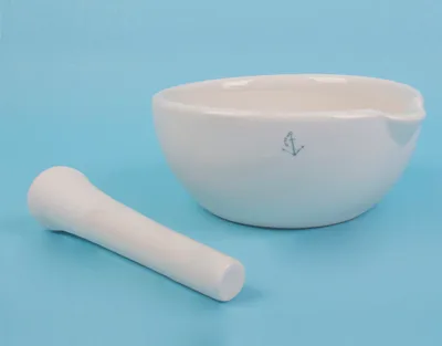 Mortero porcelana c/mano, 100 mm Marca Nahita.