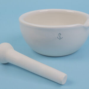 Mortero porcelana c/mano, 130 mm Marca Nahita.