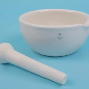 Mortero porcelana c/mano, 130 mm Marca Nahita.