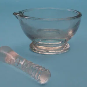 MORTERO VIDRIO C/MANO, 60 MM Marca Endo Glassware.