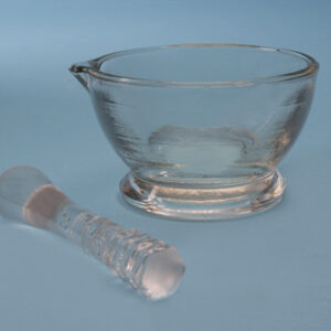 Mortero vidrio c/mano, 100 mm Marca Endo Glassware.