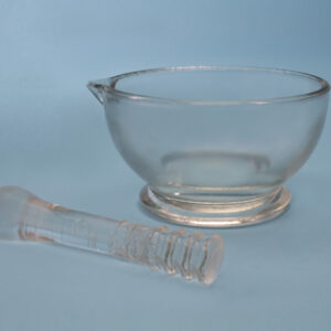 Mortero vidrio c/mano, 120 mm Marca Endo Glassware.