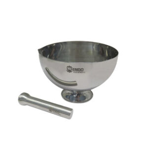 MORTERO CON PICO Y MANO, ACERO INOXIDABLE 304, 750 mL Marca Endo Metalware.