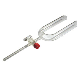 Tubo en U con llave de vidrio Marca Simax.