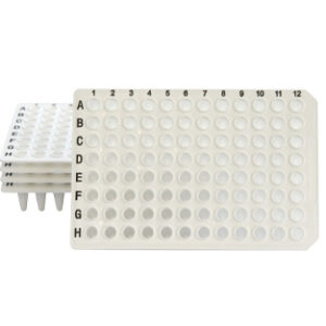 Placa de 96 pocillos sin faldón, blanco de 0.1mL para PCR, 10 unidades Marca Endo Plasticware.