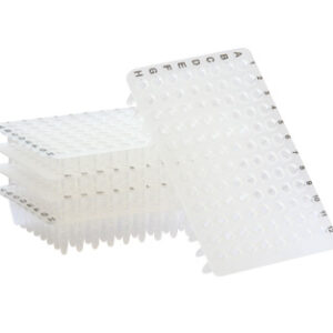 Placa de 96 pocillos sin faldón transparente de 0.2mL para PCR, b/10 Marca Endo Plasticware.