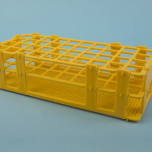 GRADILLA PP AMARILLA, 40 TUBOS DE 20 MM Marca Endo Plasticware.