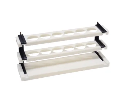 Gradilla para tubos Nessler, 100ml, 6x1 Marca Endo Plasticware. - Imagen 3