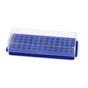 GRADILLA DOBLE USO PARA MICROTUBOS CON TAPA, 60X0.5/1.5ML, AZUL Marca Endo Plasticware.