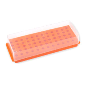 GRADILLA DOBLE USO PARA MICROTUBOS CON TAPA, 60X0.5/1.5ML, NARANJA Marca Endo Plasticware.