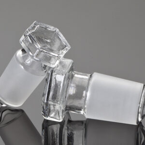 TAPON VIDRIO HUECO HEXAGONAL BASE PUNTA, P/ESM 10/19 Marca Endo Glassware.