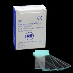 PORTAOBJETOS 76X26MM, RS B/ESM.  90º BANDA VERDE, C/50 Marca RS France.