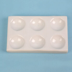 PLACA PORCELANA, 6 CAVIDADES Marca Nahita.