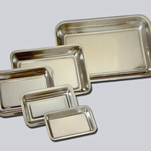 Bandeja rectangular inox. para instrumentos, 425x280x50mm Marca Agencinox.