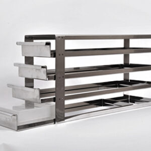 RACKS CON BANDEJAS EXTRAIBLES 5X3 PISOS 50 MM ALTURA Marca Nahita.