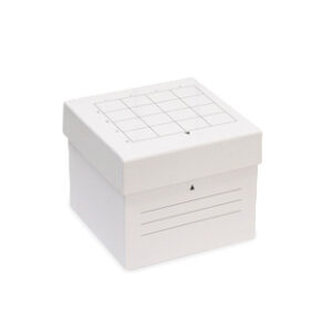 CAJA CRIOGÉNICA DE CARTÓN CON RECUBRIMIENTO PARA TUBOS DE 50ML 4X4 Marca Endo Plasticware.