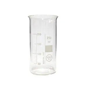 Vaso grad blanca forma alta sin pico, 100 mL Marca Endo Glassware.
