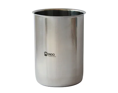 VASO ACERO INOX. CON REBORDE, SIN PICO, 500 mL Marca Endo Metalware. - Imagen 2