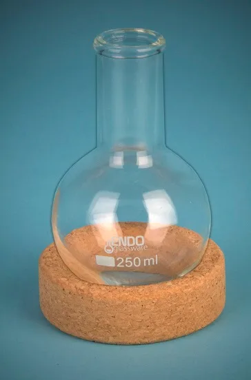 MATRAZ FONDO REDONDO, 250 ML Marca Endo Glassware.