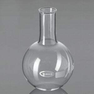 Matraz fondo redondo, cuello estrecho, Boro 3.3 Glassco 500ml Marca Glassco.