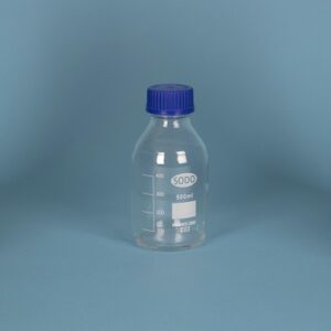 Frasco ISO ECO tapón azul, 500 ml Marca Endo Glassware.
