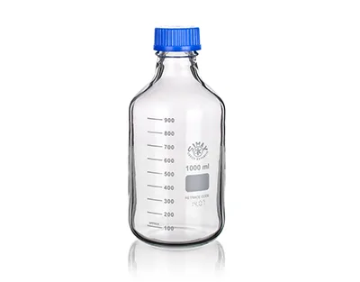 Frasco ISO tapón azul 1000 mL para presión, Simax Marca Simax.