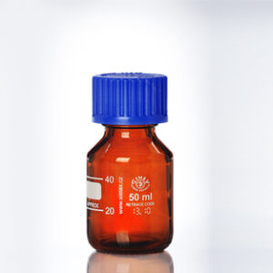FRASCO ISO TOPACIO TAPON AZUL 50 ML,  GL32, SIMAX Marca Simax.