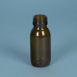 Frasco rosca DIN28 topacio, 100 mL Marca Endo Glassware.