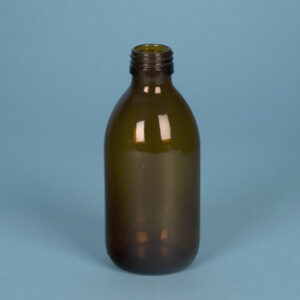 Frasco rosca DIN28 topacio, 500 mL Marca Endo Glassware.