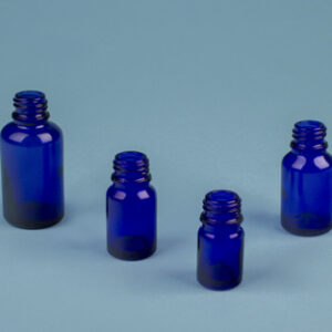 Frasco rosca DIN18 azul cobalto, 15 ml Marca Endo Glassware.