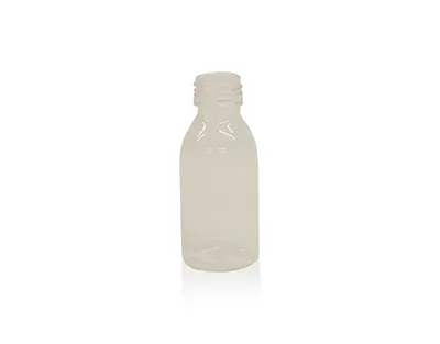 FRASCO BOCA ESTRECHA DIN 28 PET TRANSPARENTE 125ML SIN TAPON ENDO Marca Endo Plasticware.