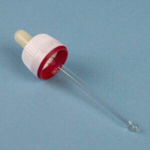 Tapón, tetina y tubo p/frascos 125 mL  DIN28, COLOR BLANCO Marca Endo Glassware.