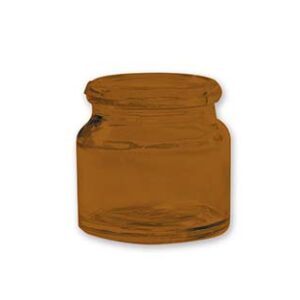 FRASCO PASTILLERO VIDRIO AMBAR, 18ML Marca Endo Glassware.