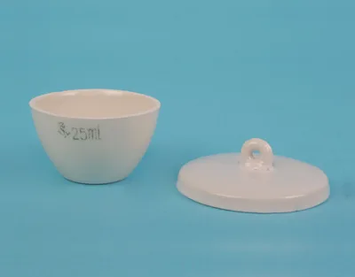 CRISOL FORMA BAJA CON TAPA 25 ml, 47X27 MM Marca Nahita.