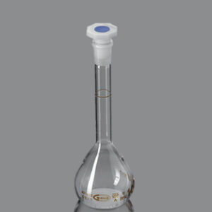 Matraz aforado A 2000ml, tapón plástico 29/32, grad. parda Marca Glassco.