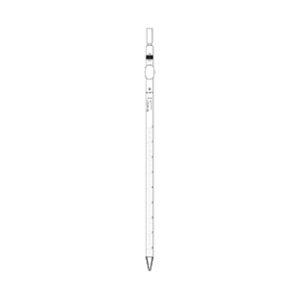Pipeta B, 0 abajo, 2mL 1/10 corta, c/bulbo de seguridad Marca Qualicolor.
