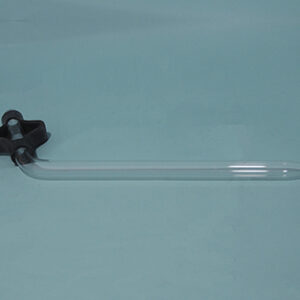 Pipeta alzavino curva 45cm con mango de goma negra Marca Endo Glassware.