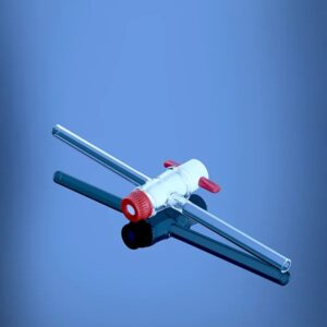 Grifo recto llave PTFE d. sup. llave 18,8 agujero 6mm varilla 12mm Marca Glassco.