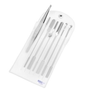Set de 6 espátulas y 1 pìnza Marca RSG.