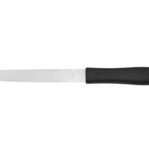 Spatule à large lame Inox flexible, manche plastique,  long.130mm Marca RSG.