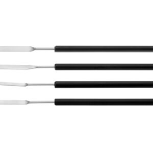 Set 4 micro espátulas, mango plástico, 150mm Marca RSG.