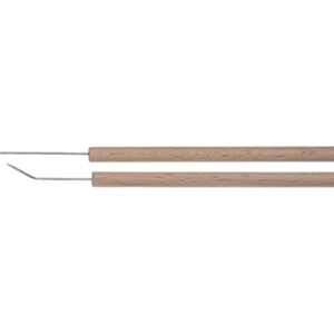 Aguja de disección curva c/mango madera Marca RSG.